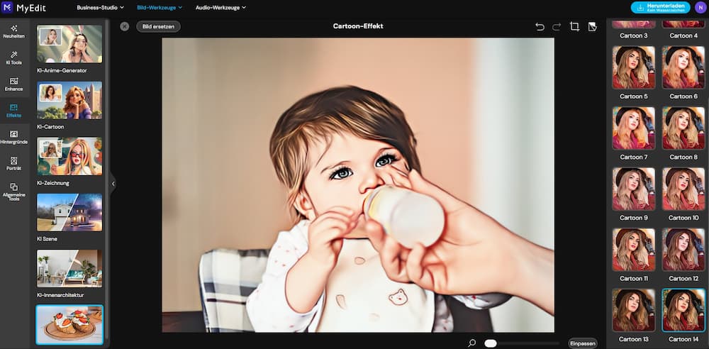 MyEdit - Bild in Cartoon umwandeln